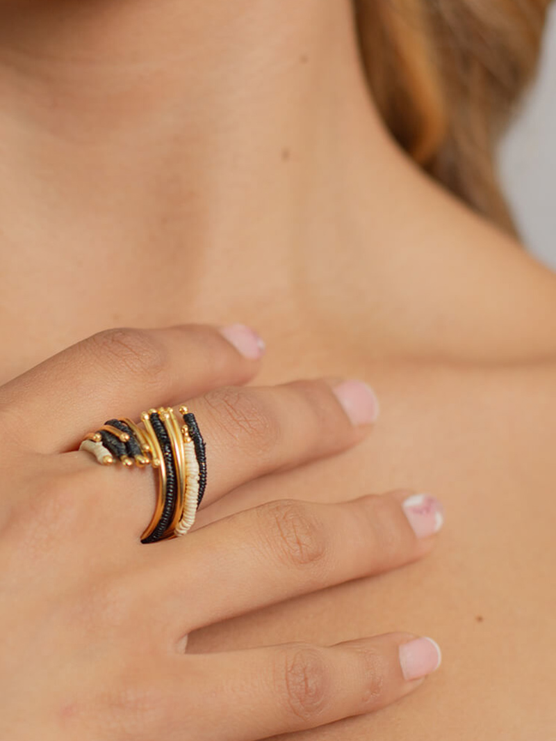 anillo-arana-dichardi-negro-dorado