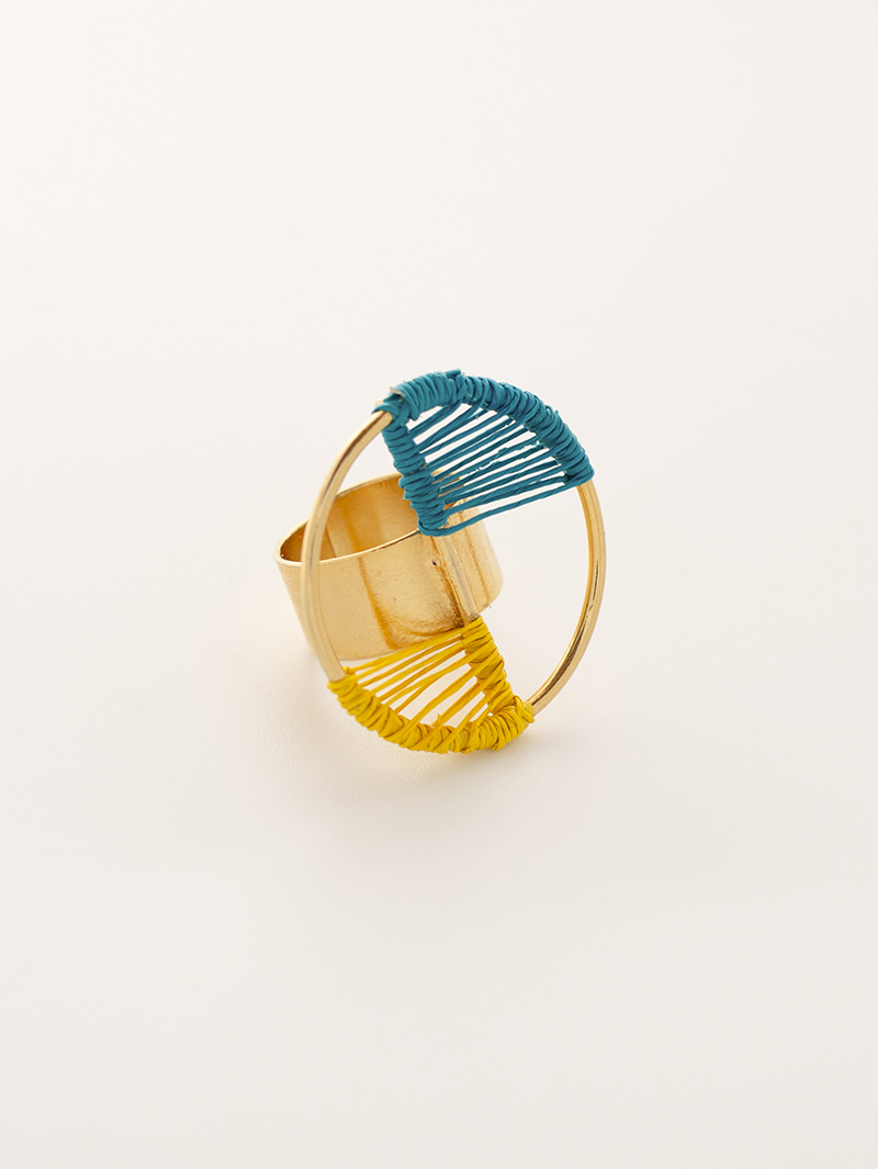 anillo-boho-dichardi-azul-oro