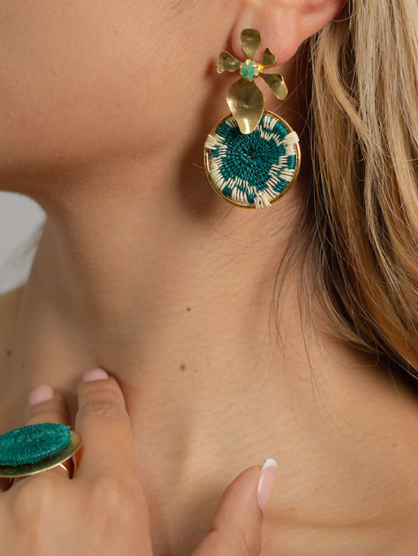 aretes-orquideas-verde-modelo